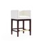 Manhattan Comfort Kingsley Counter Stool in Ivory and Dark Walnut CS005-IV - alternate 1